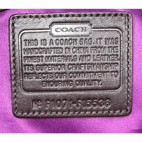 Y2K Coach F15536 Penelope Tattersall Wool Tote Bag - Picture 10 of 11